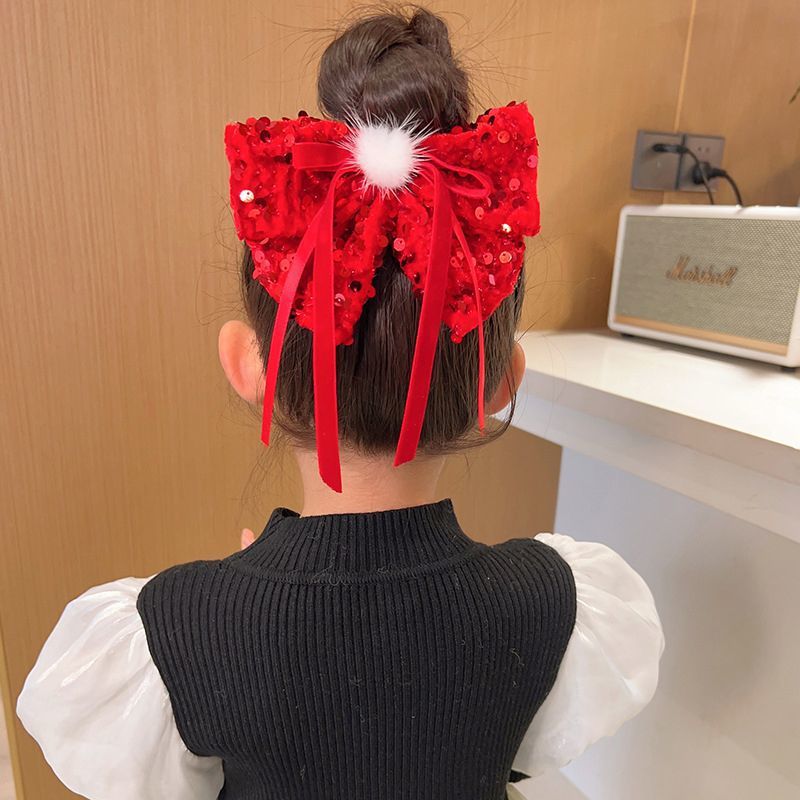 【A1004】Big Red Joyful Butterfly Hairpin