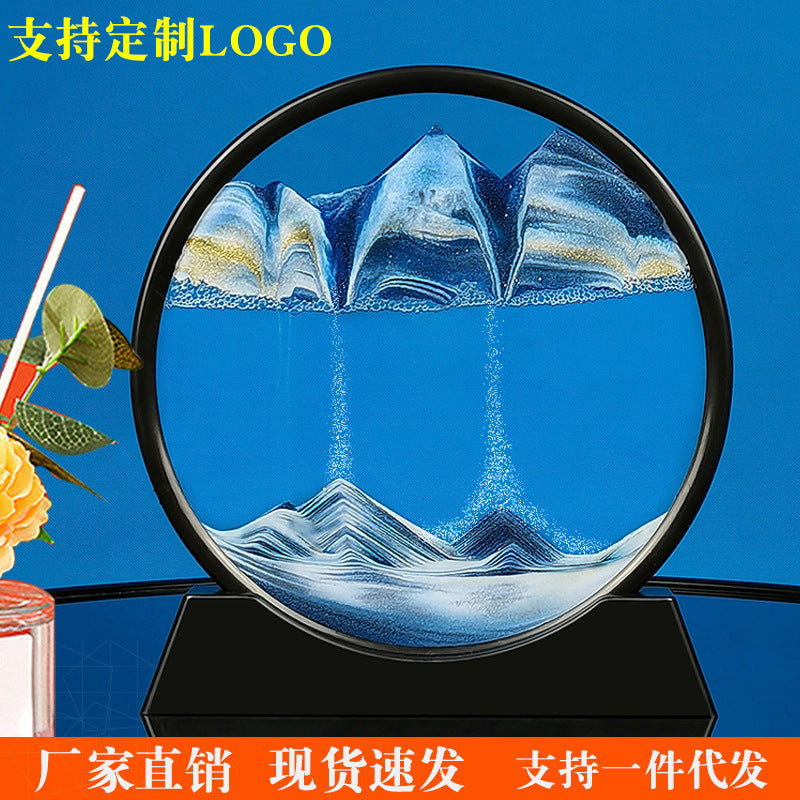 【B1001】3D quicksand painting hourglass home decoration crafts