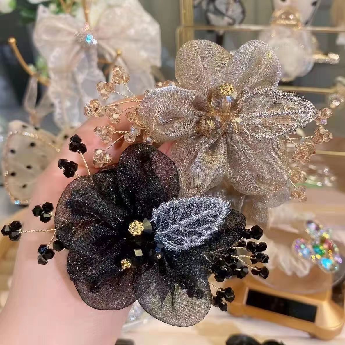 【A1019】Exquisite Flower Large Intestine Hair Circle