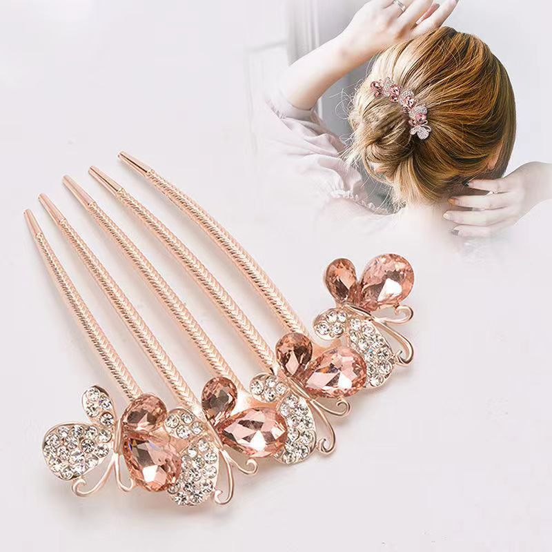 【A1017】Water Diamond Pan Hair Insert Comb