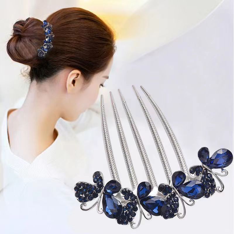 【A1017】Water Diamond Pan Hair Insert Comb