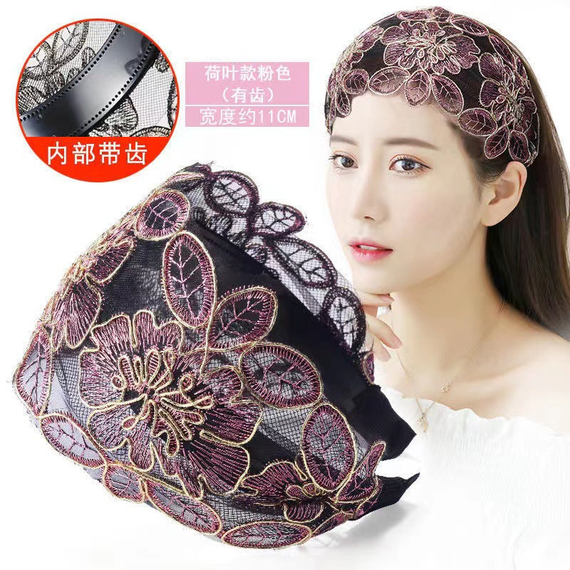 【A1016】Non slip lace headband