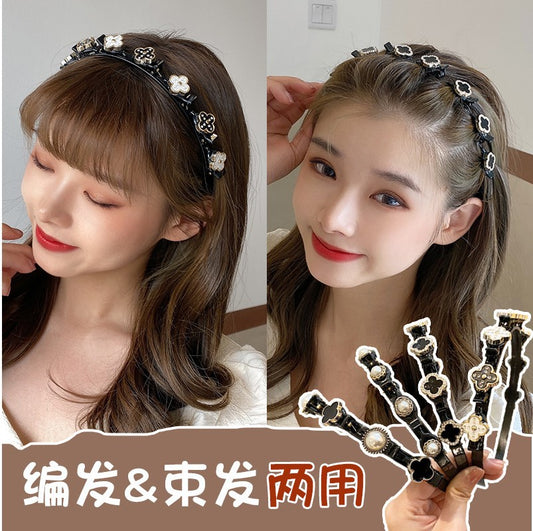 【A1003】Headband with clip for hair fragmentation