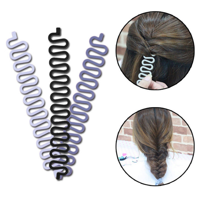 【A1006】New Retro Fishbone Braid Wavy Hair Braider