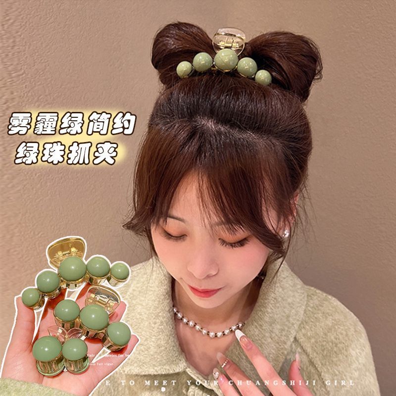 【A1007】Shark Green Bead Hair Clip，Purchase at least 2