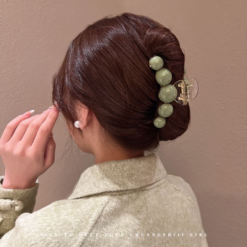 【A1007】Shark Green Bead Hair Clip，Purchase at least 2