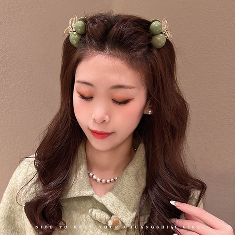 【A1007】Shark Green Bead Hair Clip，Purchase at least 2