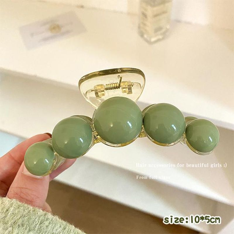 【A1007】Shark Green Bead Hair Clip，Purchase at least 2